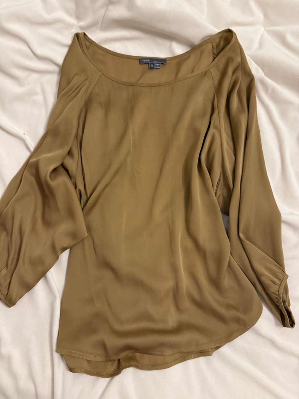 Vince Camel/Tan Silk Blouse